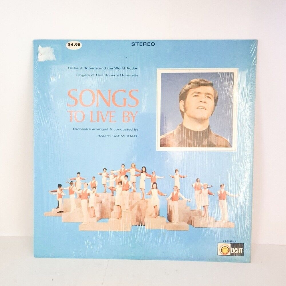 Richard Roberts Songs To Live By Vinyl LP Record Gospel Choir Light Records VTG‎